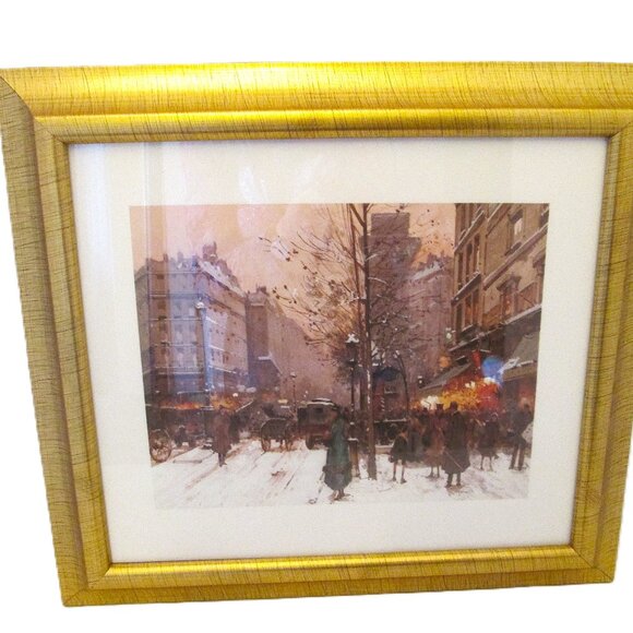 Antq/Vtg(1854-1941 era)Framed print of Porte Saint-Denis or LaPorte St Martin by - Picture 2 of 8
